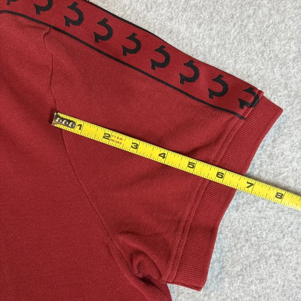 True Religion Men's Red Polo Shirt Short Sleeve Sz L Fair Condition